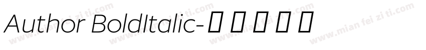 Author BoldItalic字体转换